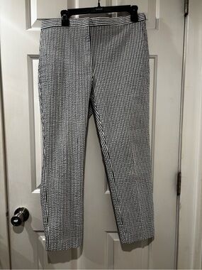 Zara Black & White Seersucker Pants